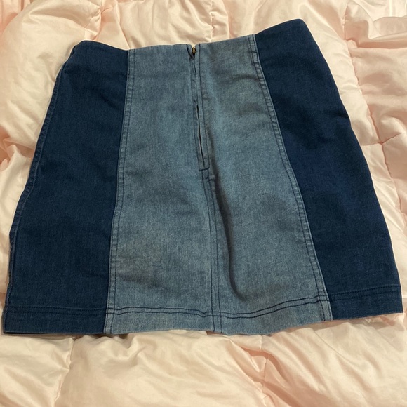 Free people Modern Femme color block denim mini skirt - Picture 4 of 5